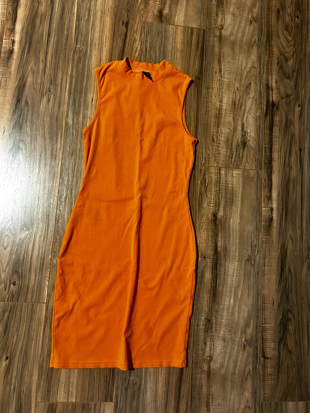 SHEIN Bright Orange Crewneck Dress